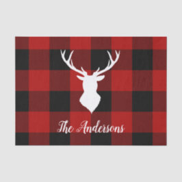 Red Buffalo Pset & Deer | Persoonlijke naam Cadeau Tissuepapier