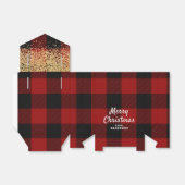 Red Buffalo Pset en Gold Kerstmis Bedankdoosjes (Uitgevouwen)