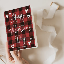 Red Buffalo Pset en hart Happy Valentines Day Feestdagen Kaart