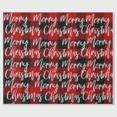 Red Buffalo Pset en vrolijk kerstfeest Cadeaupapier (Vlak)