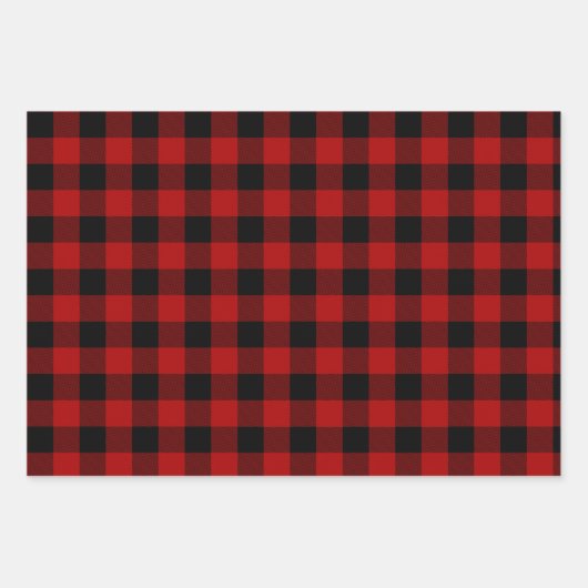 Red Buffalo Pset en vrolijk kerstfeest Inpakpapier Vel (Voorkant)