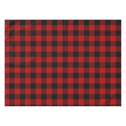 Red Buffalo Pset en vrolijk kerstfeest Tafelkleed (Voorkant (Horizontaal))