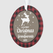Red Buffalo Pset grootouders 1 Kerstmis Ornament (voorkant)