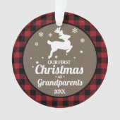 Red Buffalo Pset grootouders 1 Kerstmis Ornament (voorkant)