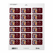 Red Buffalo Pset Happy HOWLidays Aangepaste foto Etiket (Full Sheet)