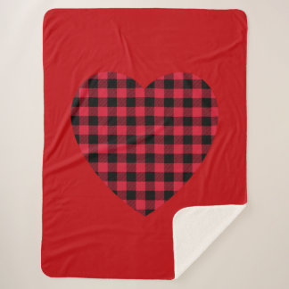 Red Buffalo Pset Heart Sherpa Blanket Deken