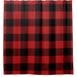 Red Buffalo Pset Home Decor Shower Curtain Douchegordijn