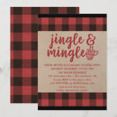 Red Buffalo Pset Jingle en Mingle Cocktail Party Kaart (Voorkant / Achterkant)