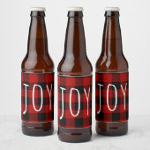 Red Buffalo Pset & Joy | Happy Holiday Bier Etiket (Flessen)