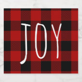 Red Buffalo Pset & Joy | Happy Holiday Bier Etiket (Enkel label)