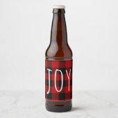 Red Buffalo Pset & Joy | Happy Holiday Bier Etiket (Voorkant)