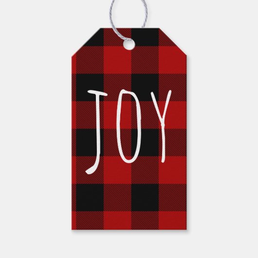 Red Buffalo Pset & Joy | Happy Holiday Cadeaulabel (Voorkant)