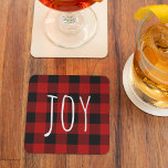 Red Buffalo Pset & Joy | Happy Holiday Glazen Onderzetter<br><div class="desc">Omarm de warmte en vreugde van het vakantieseizoen met onze Red Buffalo Plaid & Joy collectie op Zazzle! Dit feestelijke assortiment van producten is ontworpen om comfort en vrolijkheid te brengen aan uw feesten. Dit vakantieseizoen, maak uw feesten extra speciaal met onze Red Buffalo Plaid & Joy collectie op Zazzle....</div>