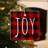 Red Buffalo Pset & Joy | Happy Holiday Keramisch Ornament