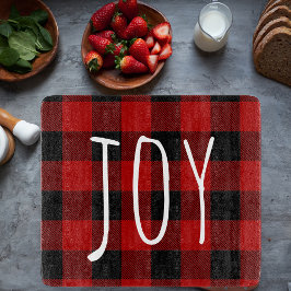 Red Buffalo Pset & Joy | Happy Holiday Snijplank