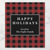 Red Buffalo Pset-kerstcadeau Wijn Etiket (Enkel label)