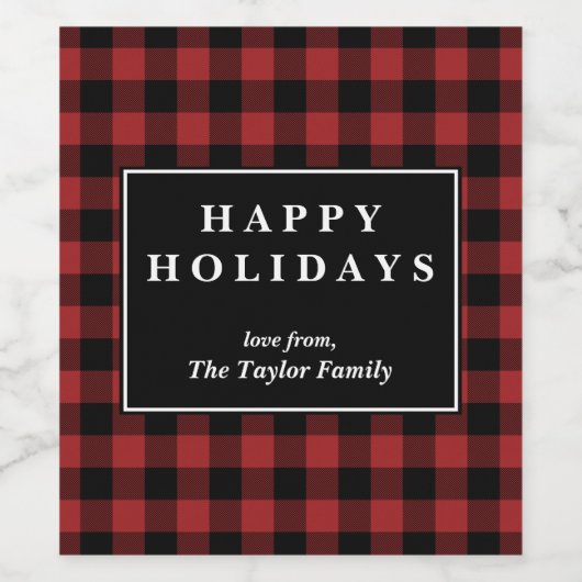 Red Buffalo Pset-kerstcadeau Wijn Etiket (Enkel label)