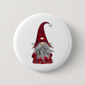 Red Buffalo Pset-kerstfeest Gnome Ronde Button 5,7 Cm (Voorkant)