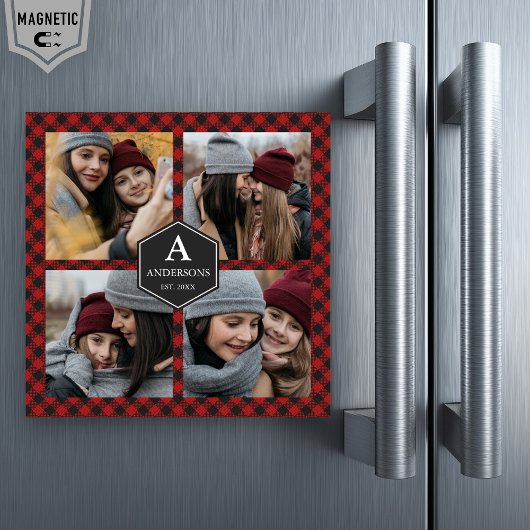 Red Buffalo Pset Lumberjack Family Photo Collage