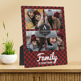 Red Buffalo Pset Lumberjack Family Photo Collage Fotoplaat