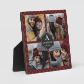 Red Buffalo Pset Lumberjack Family Photo Collage Fotoplaat (Voorkant)