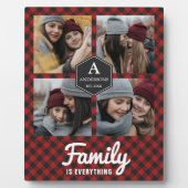Red Buffalo Pset Lumberjack Family Photo Collage Fotoplaat (Voorkant)