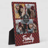 Red Buffalo Pset Lumberjack Family Photo Collage Fotoplaat (Zijkant)