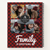 Red Buffalo Pset Lumberjack Family Photo Collage Notitieboek (Achterkant)