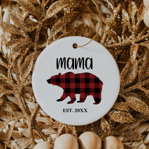 Red Buffalo Pset Mama Beer Holiday Gift Keramisch Ornament