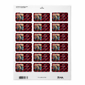 Red Buffalo Pset Merry kerst Aangepaste foto Etiket (Full Sheet)
