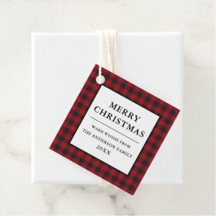 Red Buffalo Pset Merry kerst Bedankjes Labels