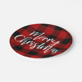 Red Buffalo Pset & Merry Kerstmis|Persoonlijke naa Papieren Bordje (Gekanteld)