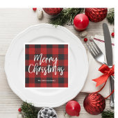 Red Buffalo Pset & Merry Kerstmis|Persoonlijke naa Servet