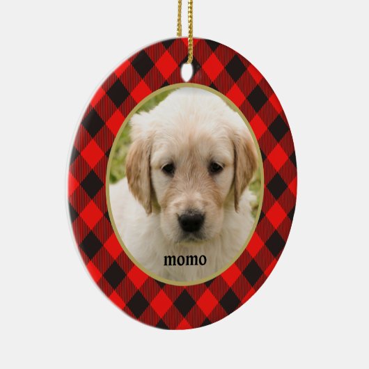 Red Buffalo Pset met keramische keramiek Keramisch Ornament (Rechts)