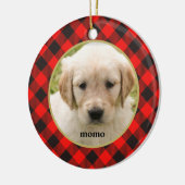 Red Buffalo Pset met keramische keramiek Keramisch Ornament (Links)