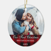 Red Buffalo Pset met onze eerste kerst Keramisch Ornament (Links)