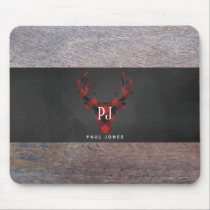 Red Buffalo Pset Monogram Deer Head Muismat