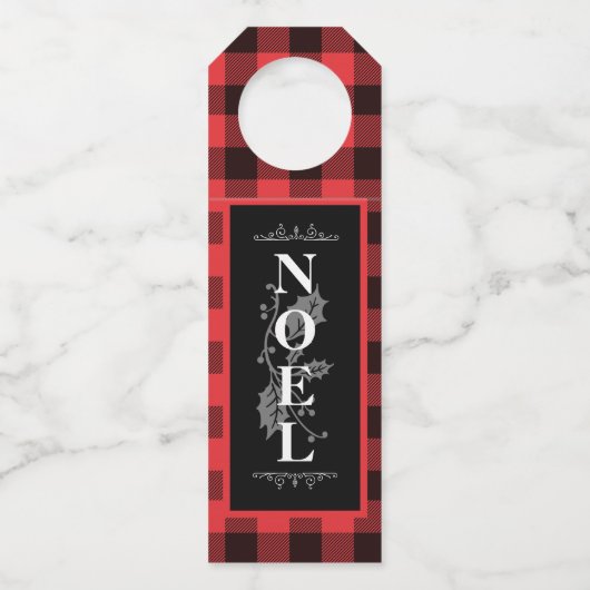 Red Buffalo Pset NOEL Kerstmis Flessenhanger (Voorkant)