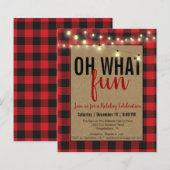 Red Buffalo Pset Oh wat Fun Xmas party nodigt uit (Voorkant / Achterkant)