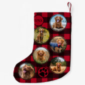 Red Buffalo Pset Persoonlijke foto van Pet Collage Kleine Kerstsok (Achterkant)