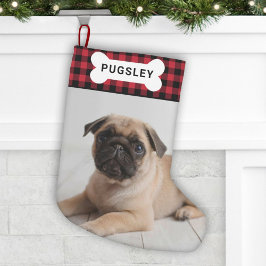 Red Buffalo Pset Pet Dog Monogram Foto Kleine Kerstsok