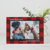 Red Buffalo Pset Photo Wedding Save The Date (Staand voorkant)