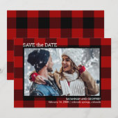 Red Buffalo Pset Photo Wedding Save The Date (Voorkant / Achterkant)