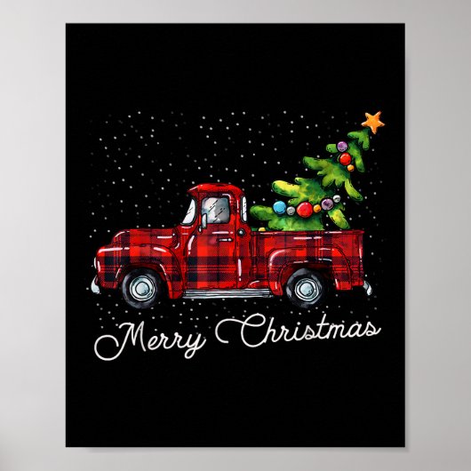 Red Buffalo Pset Pickup Truck met Boom Merry Chr Poster (Voorkant)