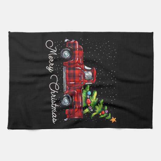 Red Buffalo Pset Pickup Truck met Boom Merry Chr Theedoek (Horizontaal)