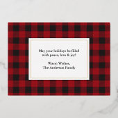 Red Buffalo Pset Prettige feestdagen Foto Gold (Achterkant)