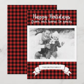 Red Buffalo Pset Prettige feestdagen Fotokaart Feestdagenkaart (Voorkant / Achterkant)