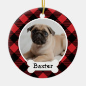 Red Buffalo Pset Puppy Dog Foto Keramisch Ornament (Voorkant)