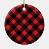 Red Buffalo Pset Puppy Dog Foto Keramisch Ornament (Achterkant)