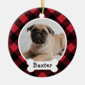 Red Buffalo Pset Puppy Dog Foto Keramisch Ornament (Voorkant)